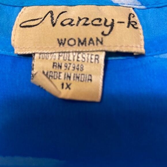 Nancy-k Blue, Green sleeveless dress, size 1X - Picture 5 of 5